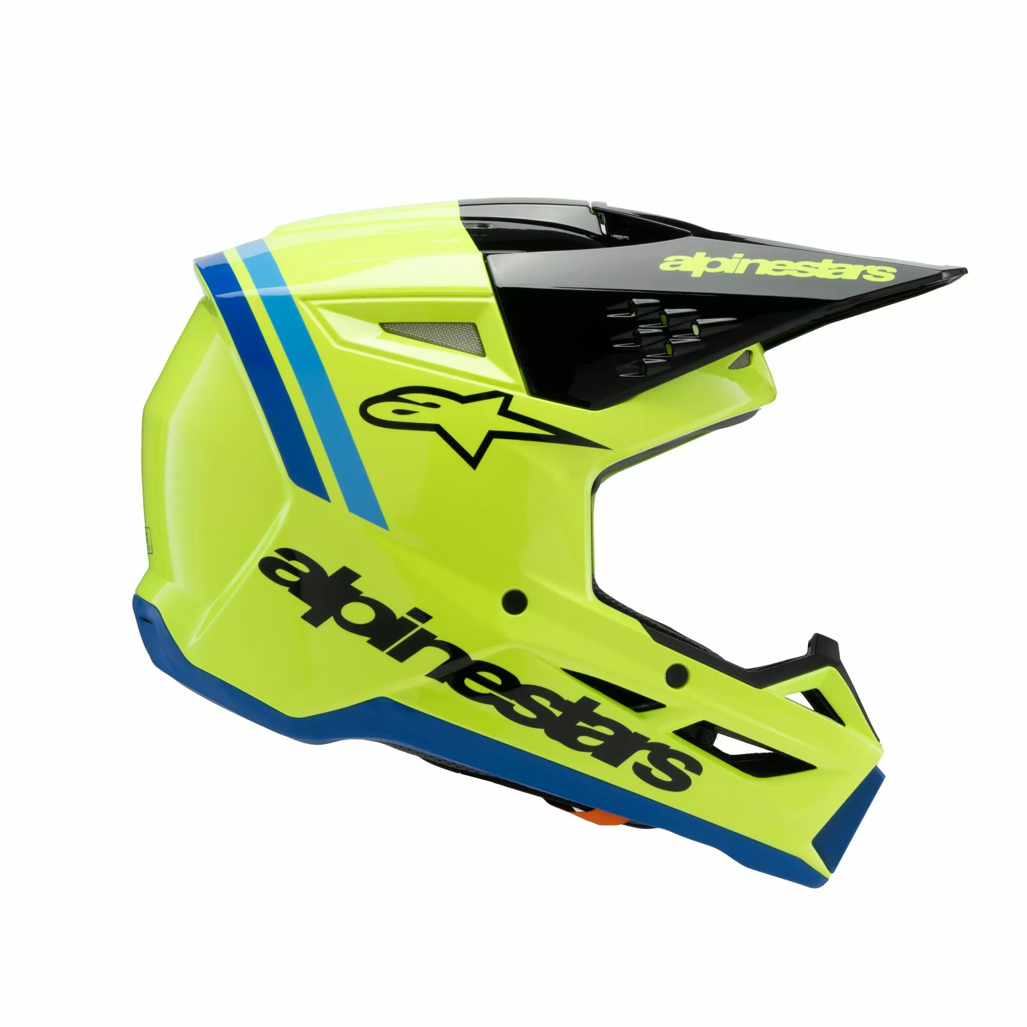 Youth S-M3 Radium Casco de Cross Alpinestars Negro/ Azul/ Amarillo - 5