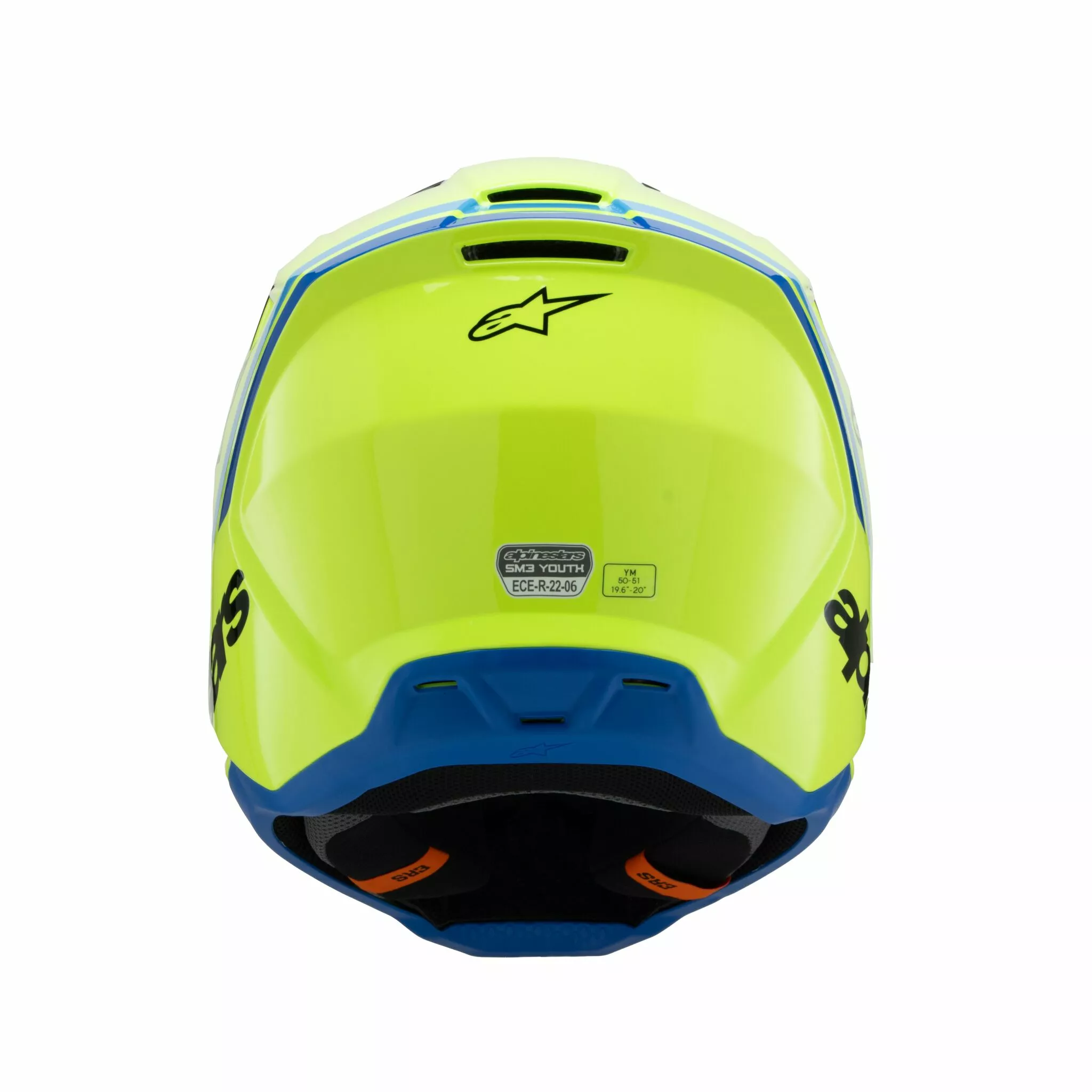 Youth S-M3 Radium Casco de Cross Alpinestars Negro/ Azul/ Amarillo - 3