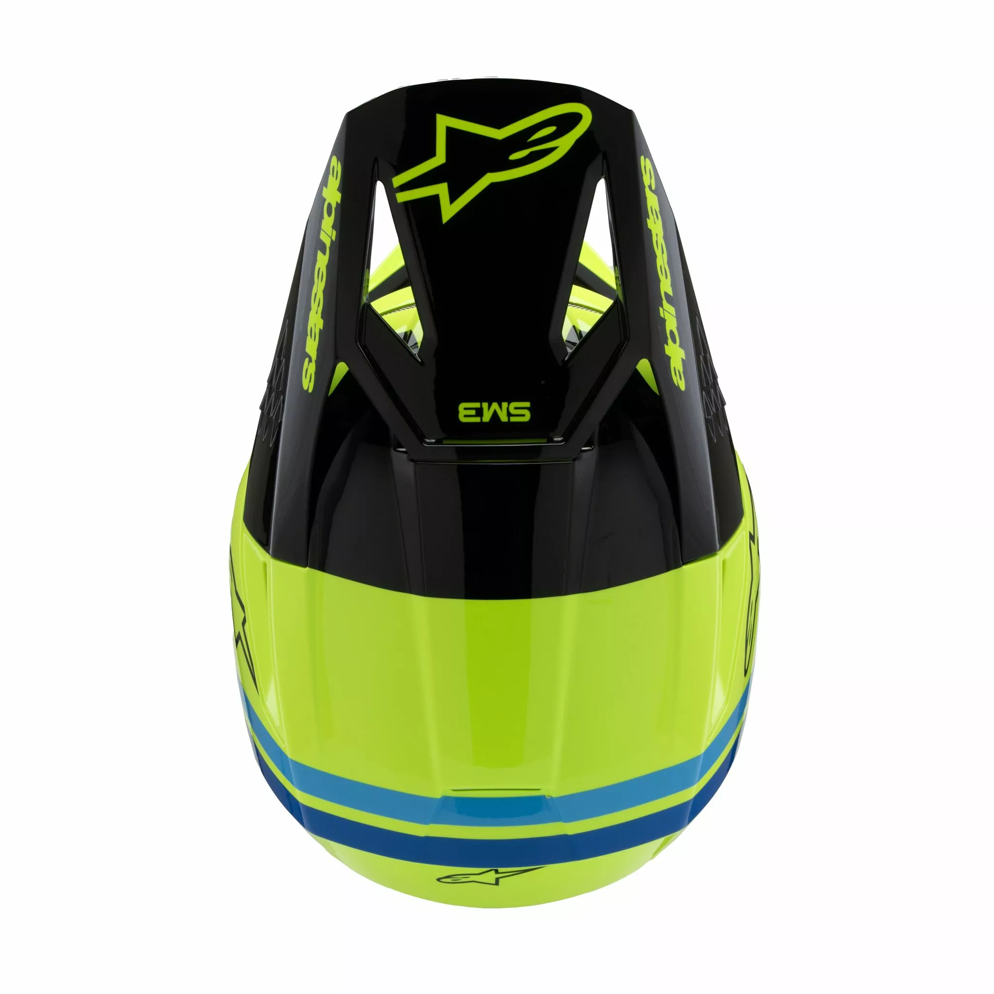 Youth S-M3 Radium Casco de Cross Alpinestars Negro/ Azul/ Amarillo - 7