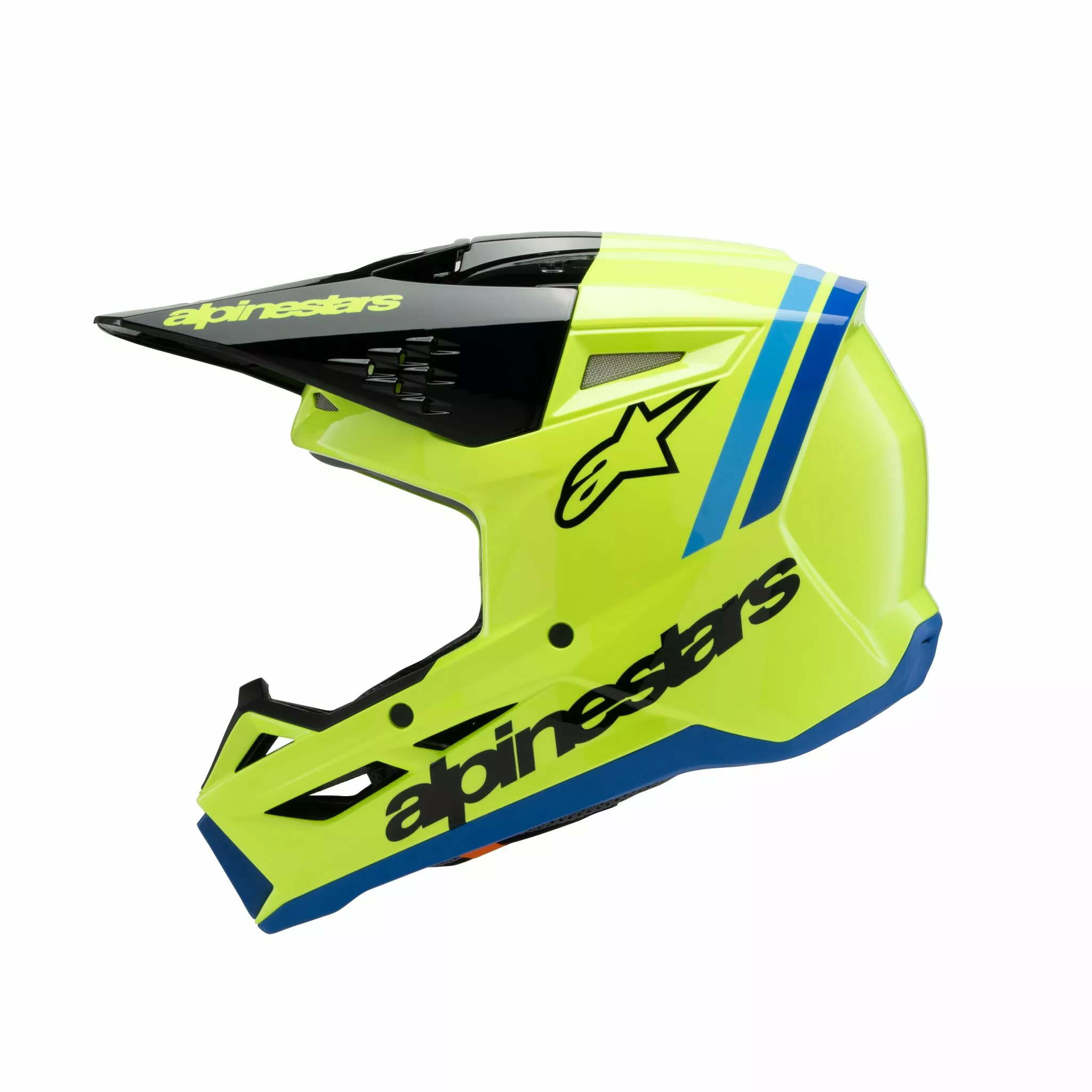 Youth S-M3 Radium Casco de Cross Alpinestars Negro/ Azul/ Amarillo - 2