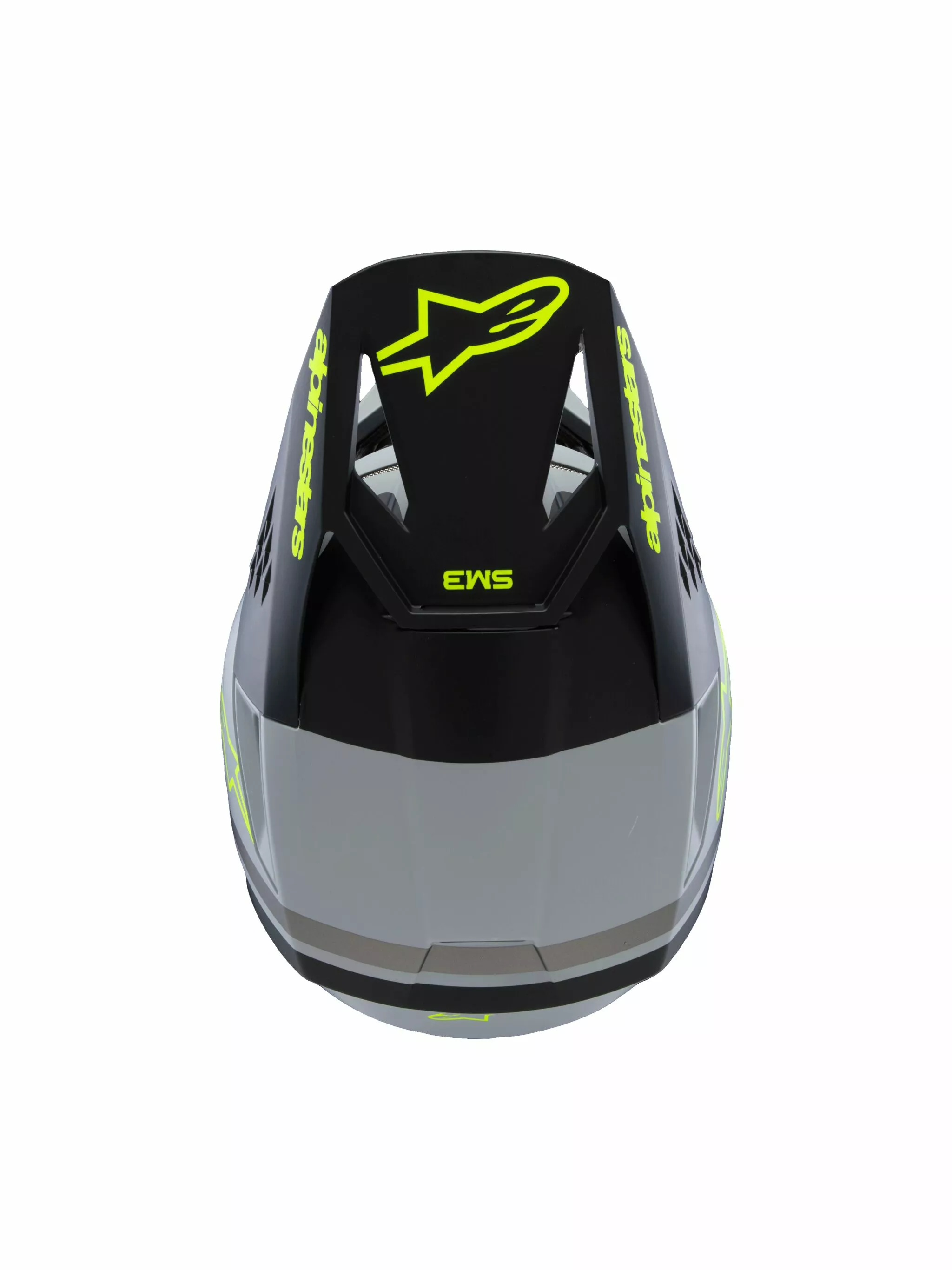 Youth S-M3 Radium Casco Cross Alpinestars Nero/ Grigio/ Giallo - 7