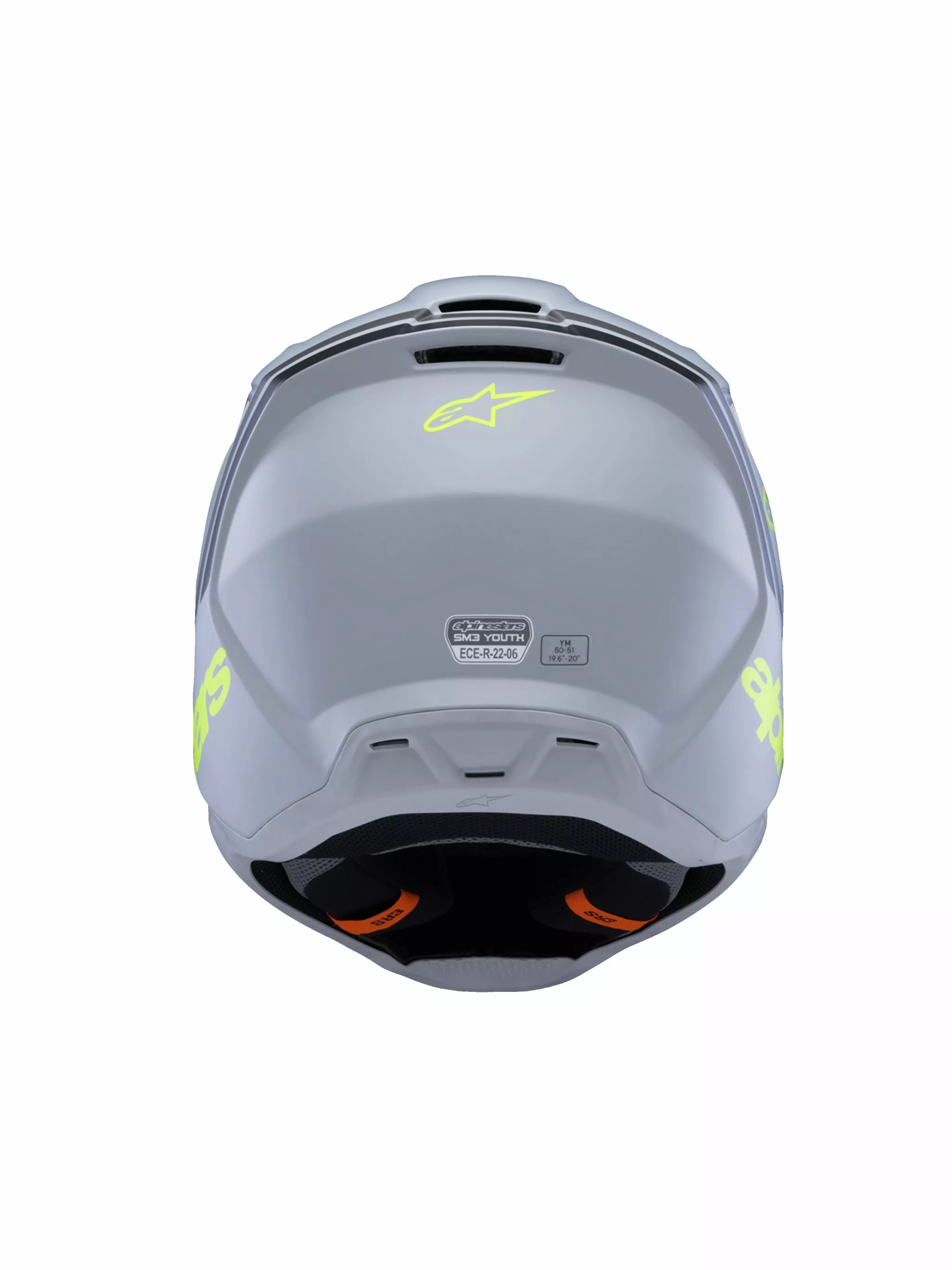Youth S-M3 Radium Casco Cross Alpinestars Nero/ Grigio/ Giallo - 3