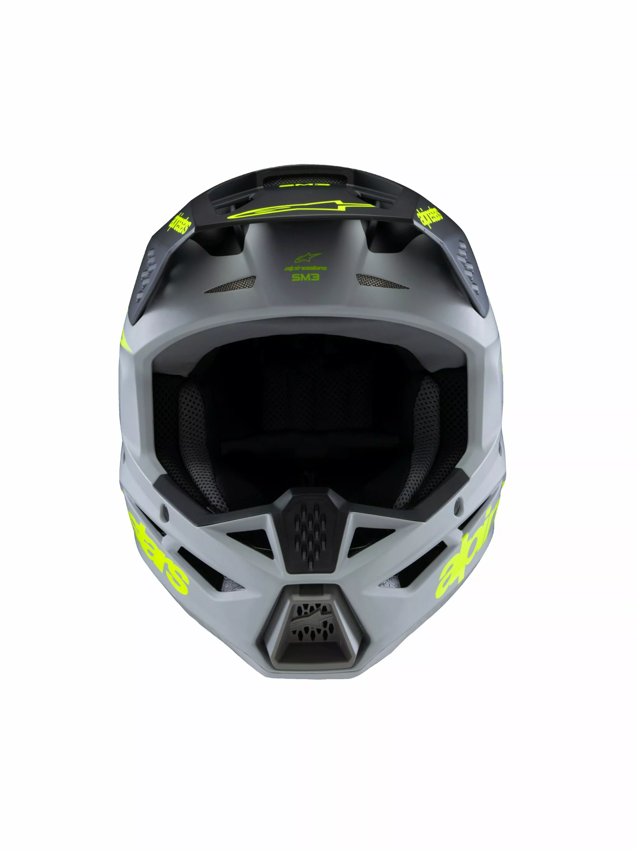 Youth S-M3 Radium Casco Cross Alpinestars Nero/ Grigio/ Giallo - 6