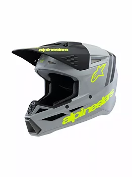 Alpinestars Youth S-M3 Radium Crossikypärä Musta/ Harmaa/ Keltainen