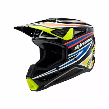 Alpinestars Youth S-M3 Wurx Crossikypärä Musta/ Sininen/ Keltainen