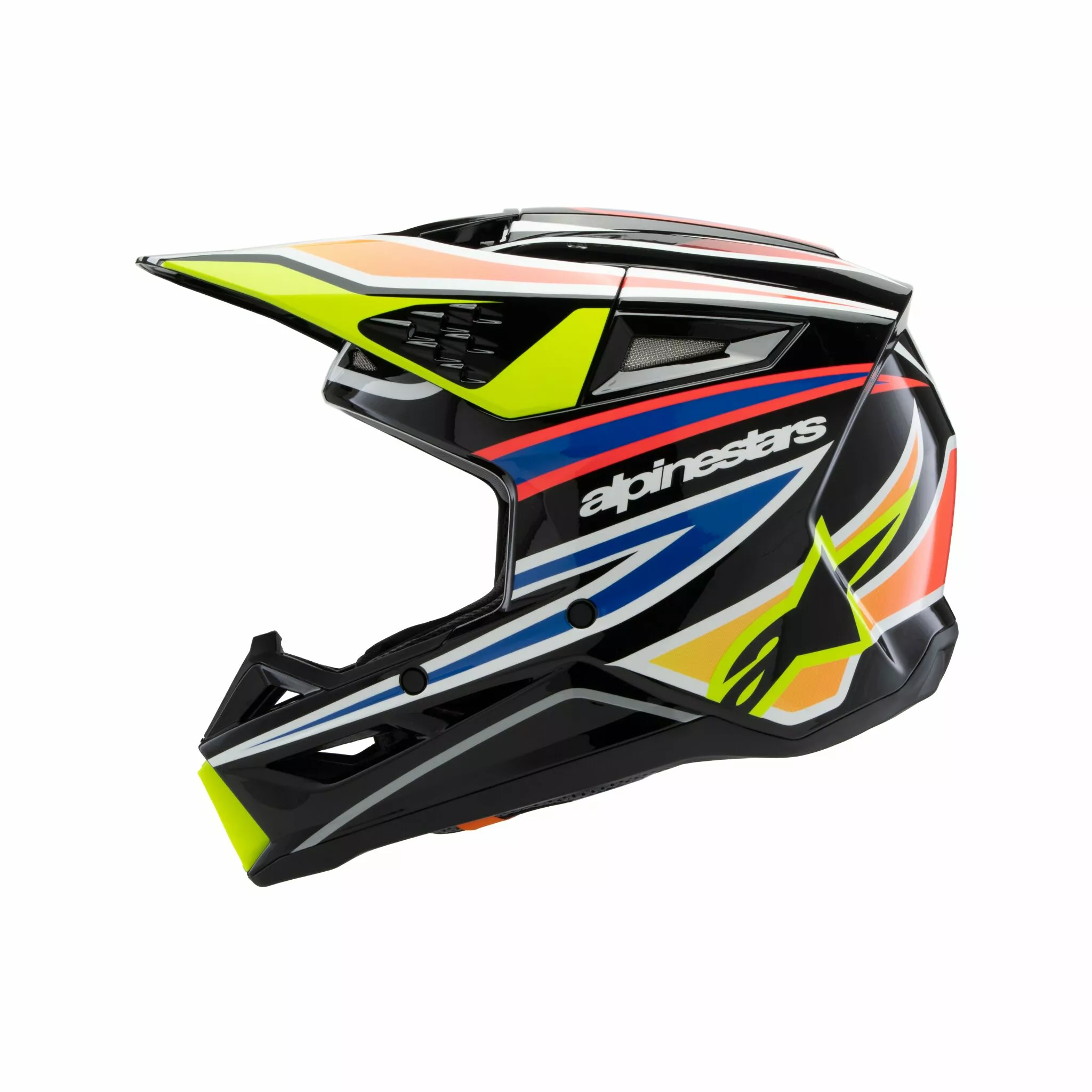Alpinestars Youth S-M3 Wurx Crossikypärä Musta/ Sininen/ Keltainen - 2