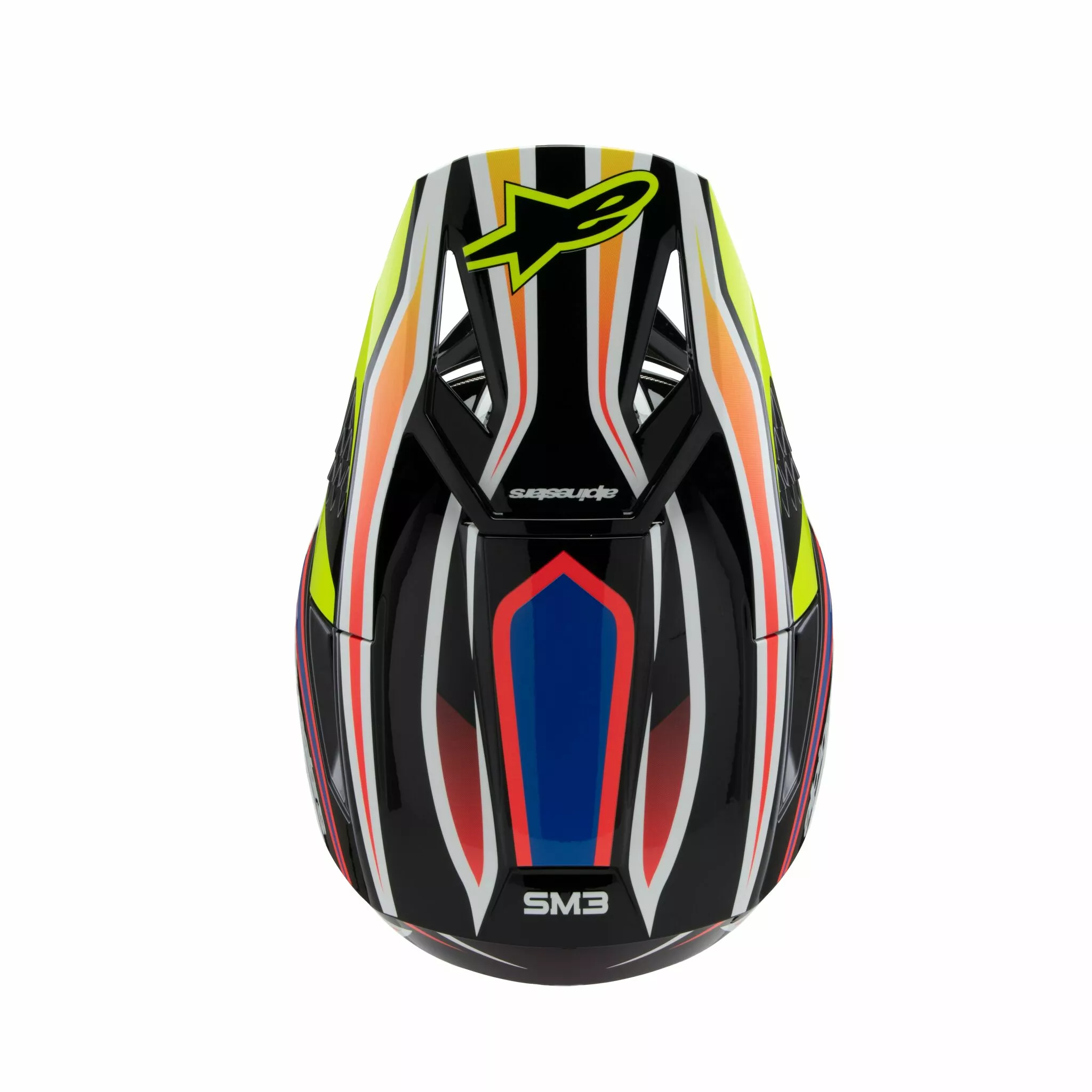 Alpinestars Youth S-M3 Wurx Crossikypärä Musta/ Sininen/ Keltainen - 7