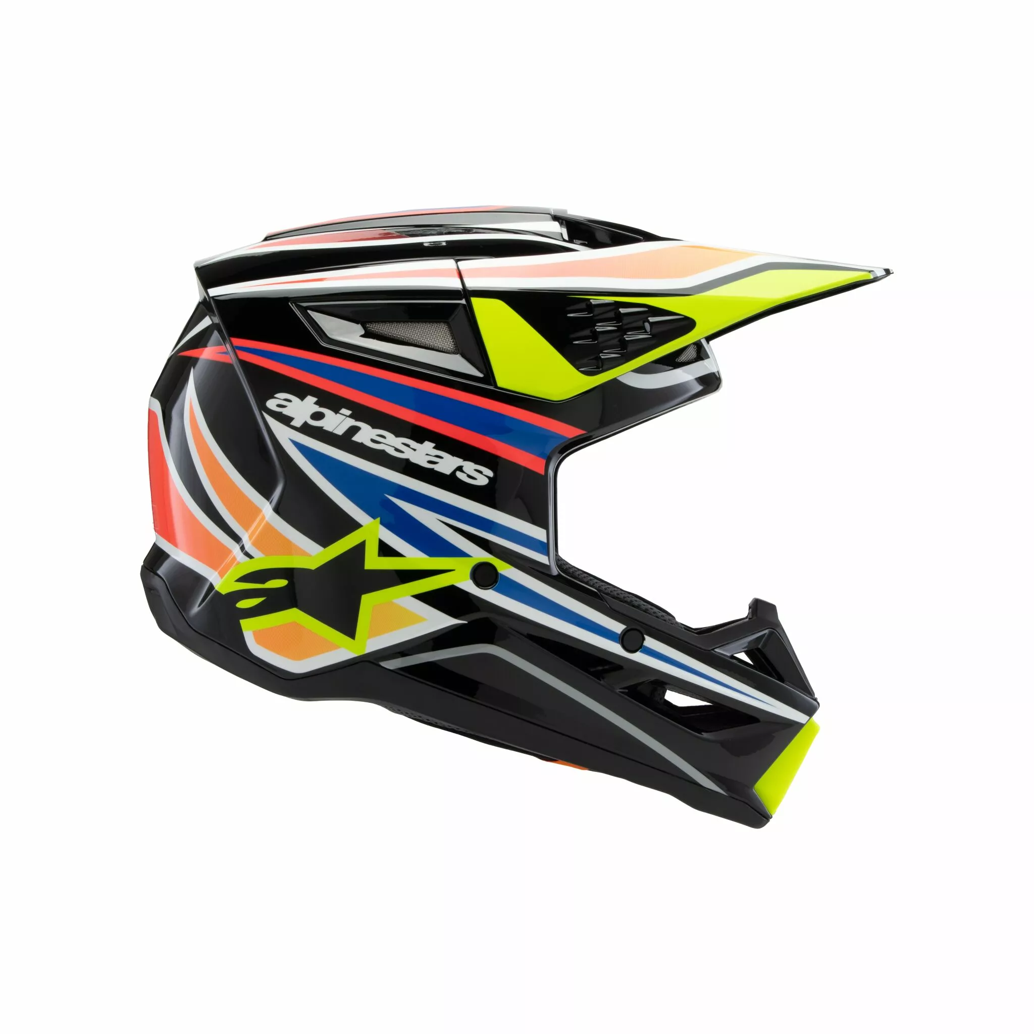 Alpinestars Youth S-M3 Wurx Crossikypärä Musta/ Sininen/ Keltainen - 5