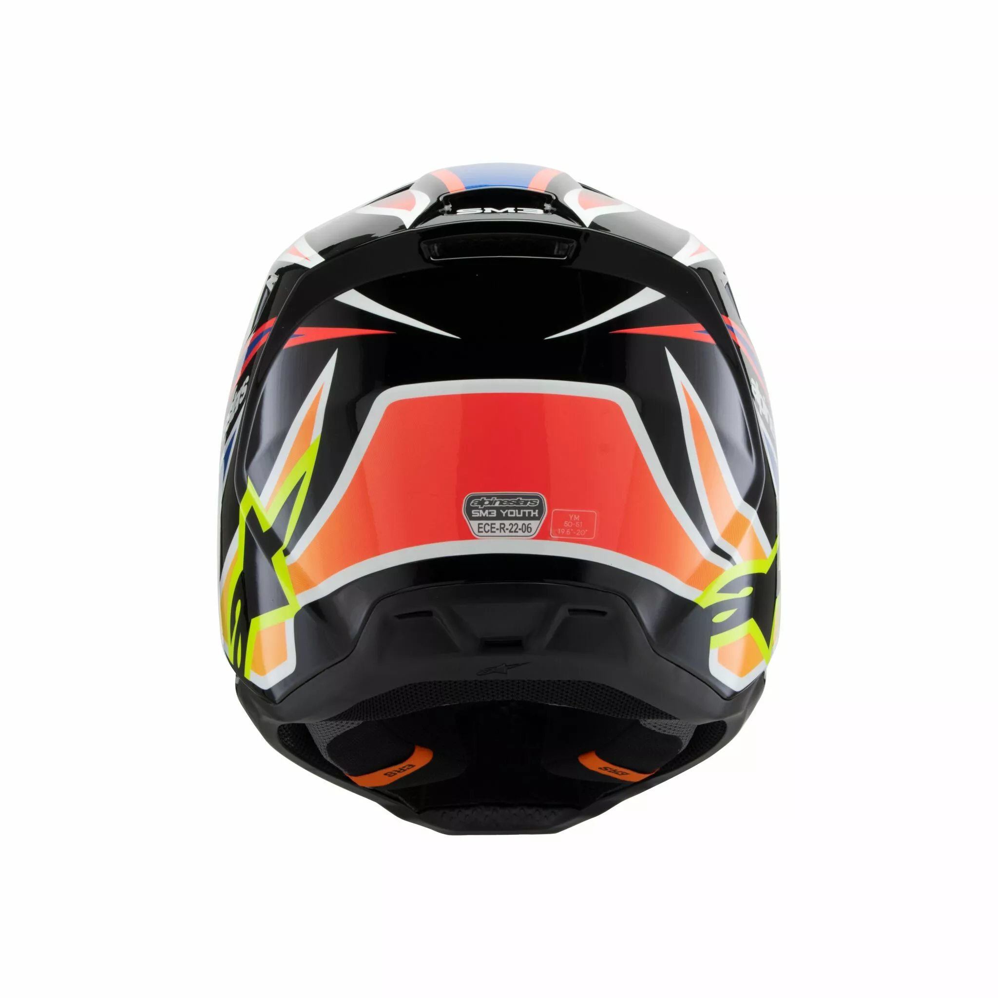 Alpinestars Youth S-M3 Wurx Crossikypärä Musta/ Sininen/ Keltainen - 3