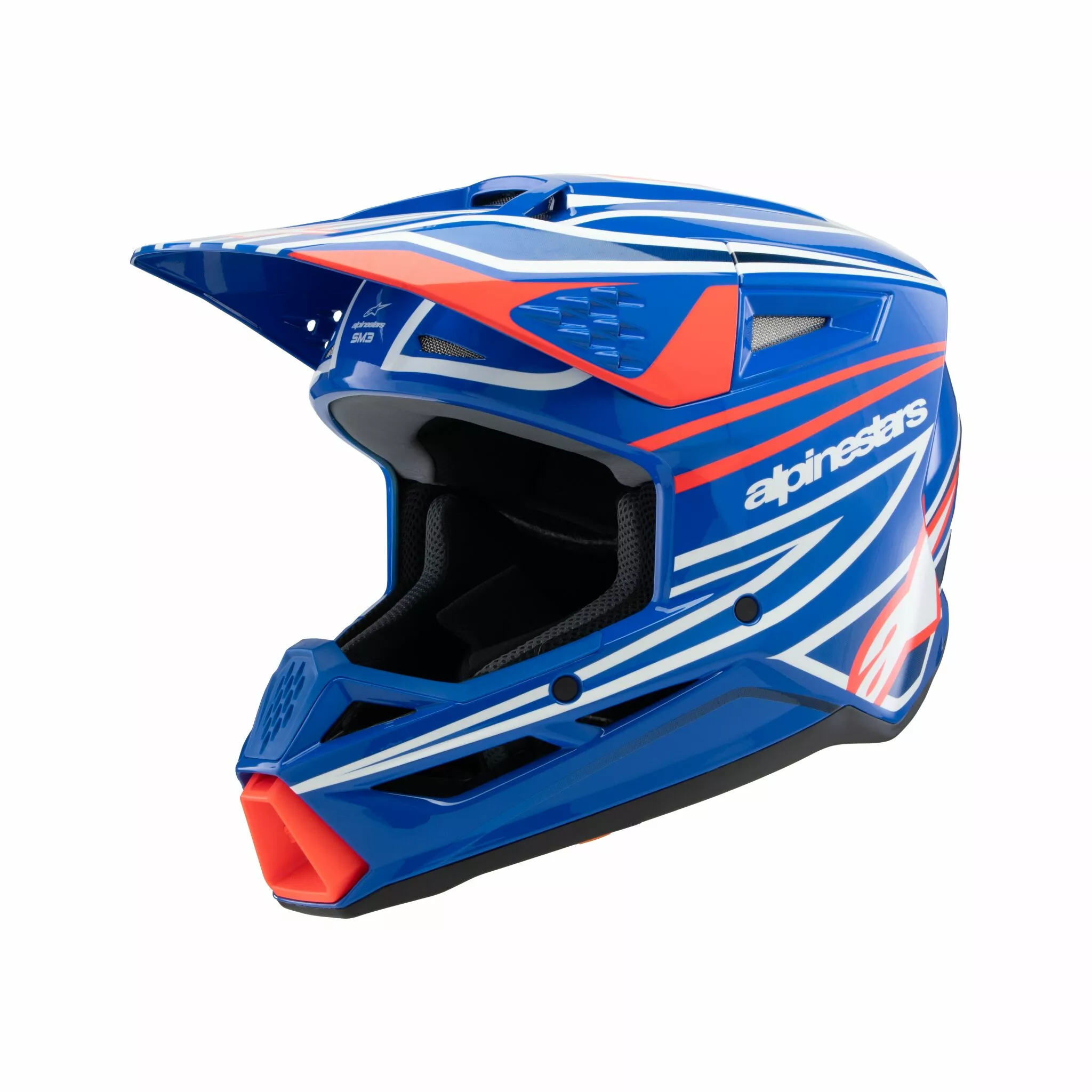 Alpinestars Youth S-M3 Wurx Crosshelm Schwarz/ Blau/ Rot/ Wieß