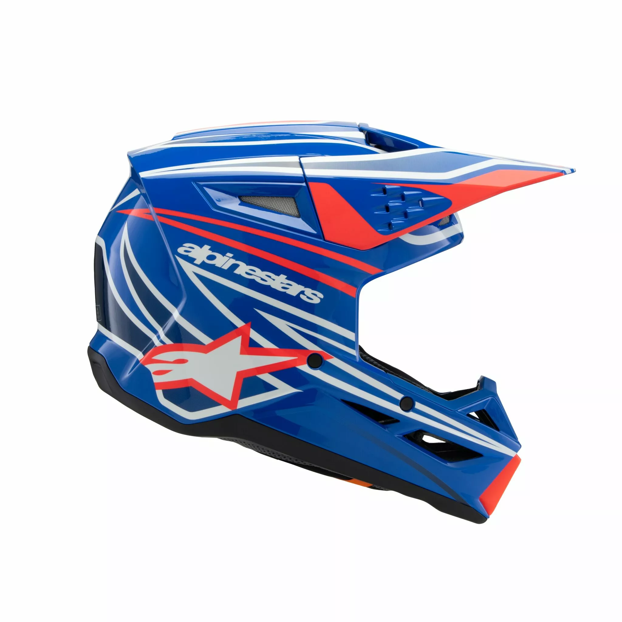 Alpinestars Youth S-M3 Wurx Crosshelm Schwarz/ Blau/ Rot/ Wieß - 5