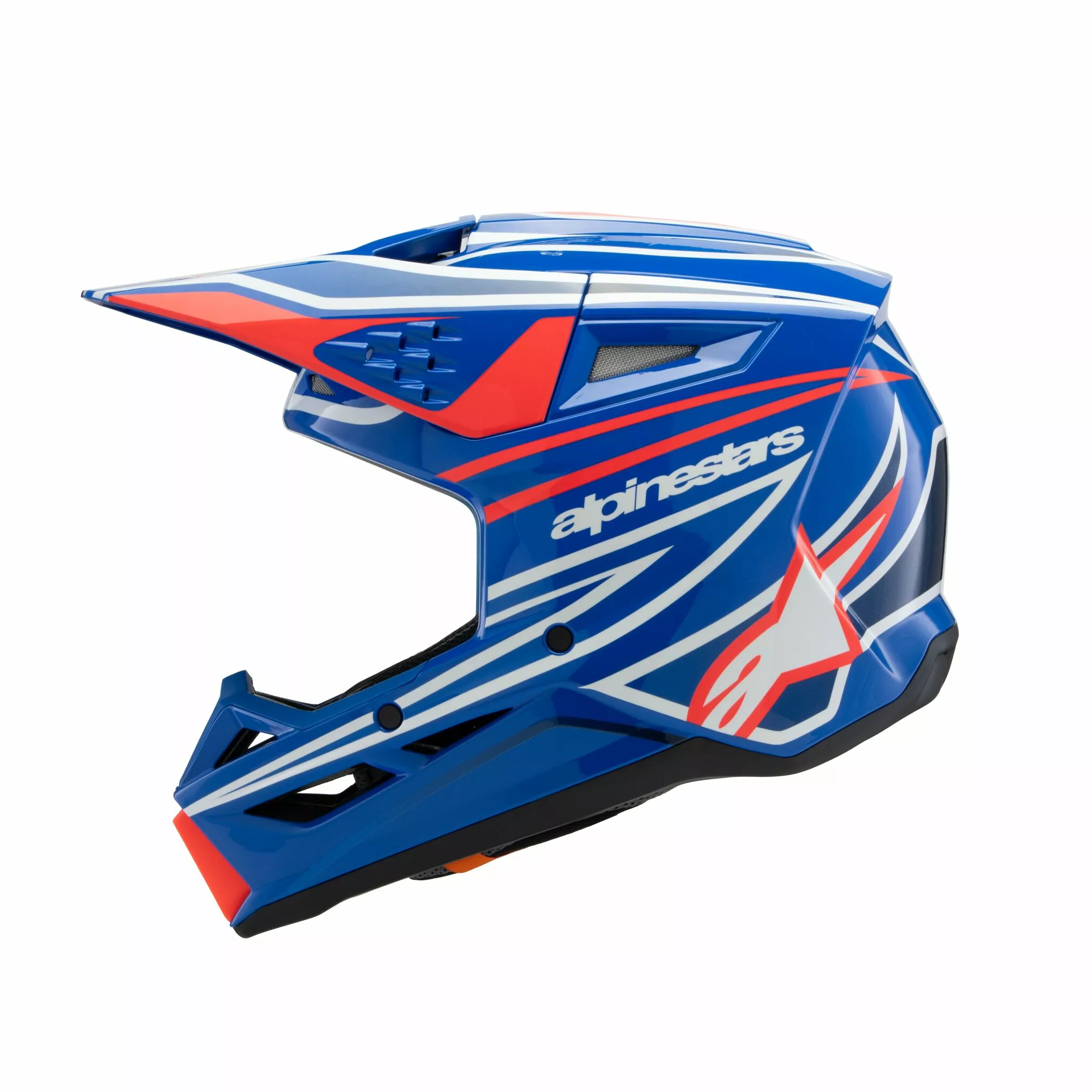 Alpinestars Youth S-M3 Wurx Crosshelm Schwarz/ Blau/ Rot/ Wieß - 2
