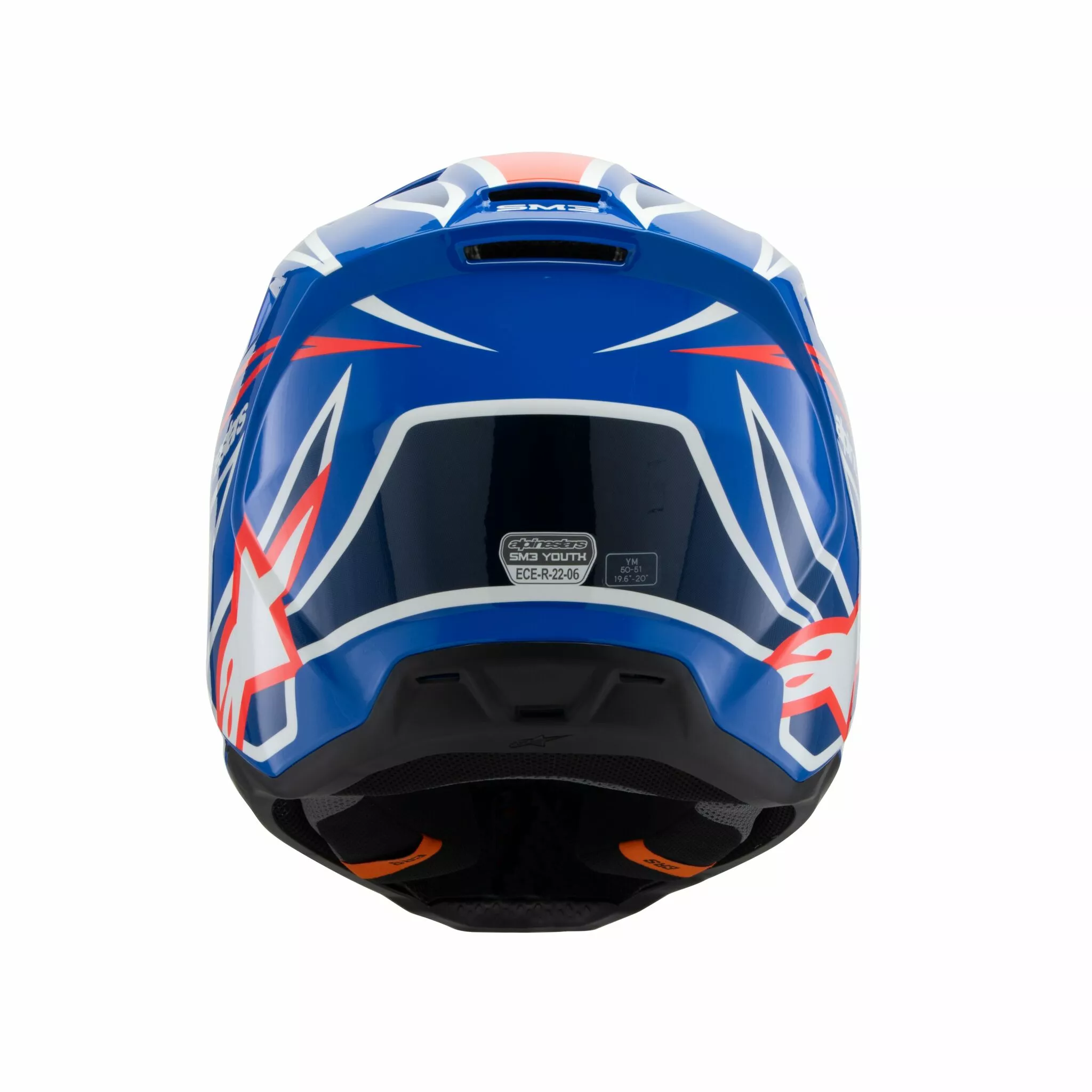 Alpinestars Youth S-M3 Wurx Crosshelm Schwarz/ Blau/ Rot/ Wieß - 3