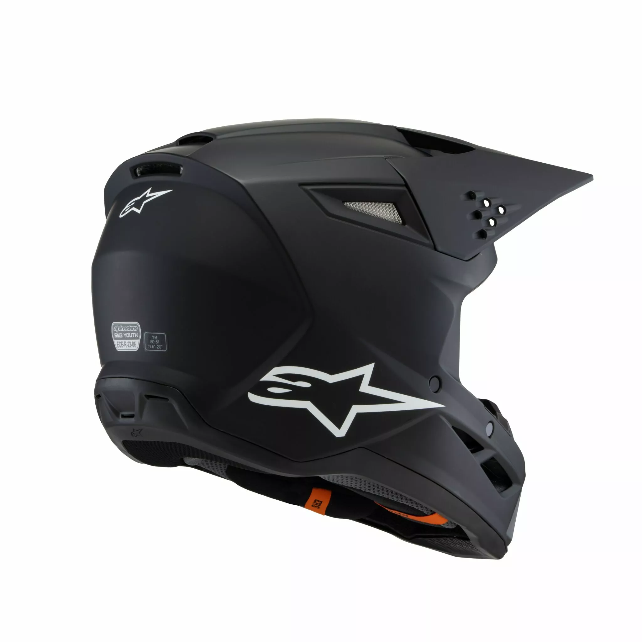 Alpinestars Youth S-M3 Solid Crosshjälm Svart - 4
