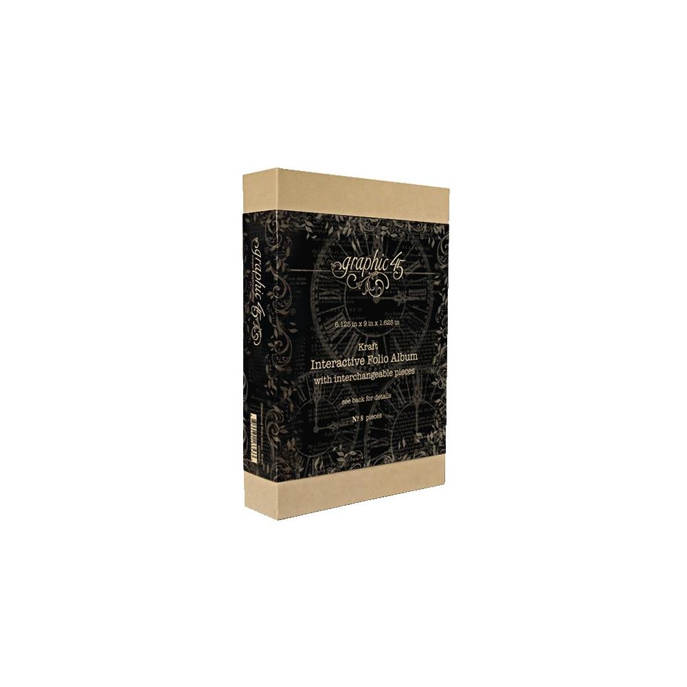  Graphic45 - Staples Interactive Folio Album - Kraft