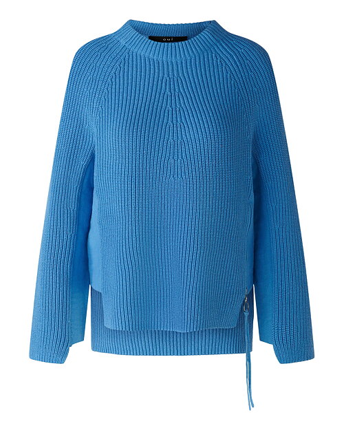 Jumper dragkedja i sidan klarblå - 5