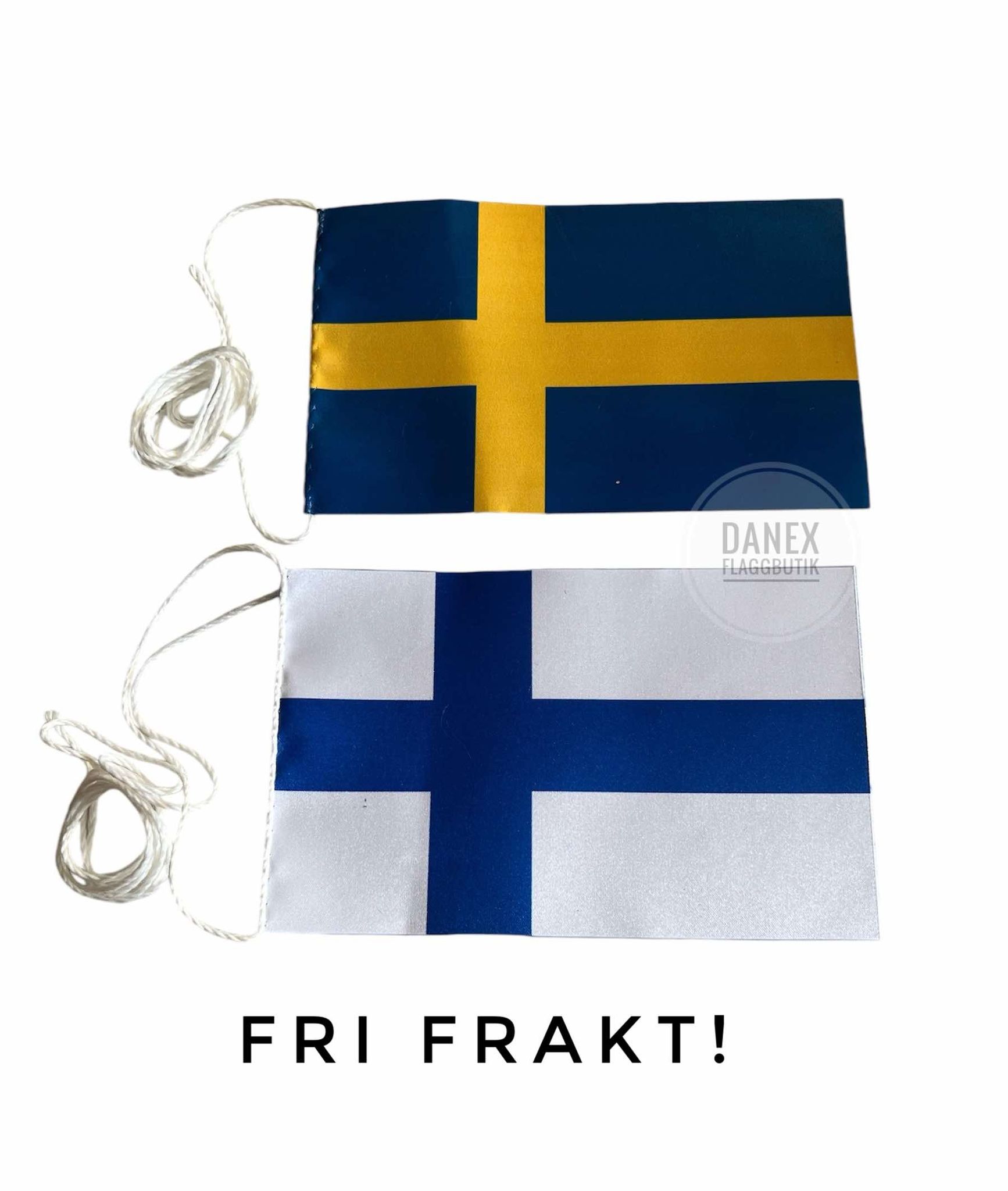 Svenska och Finska flaggan 10x16cm 