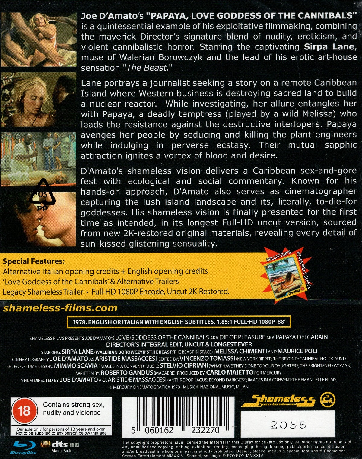 Papaya: Love Goddess of the Cannibals (Limited Edition) (ej svensk text) (Blu-ray) - 2