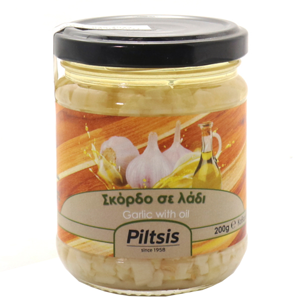 garlic chopped with oil 200g, pilchard