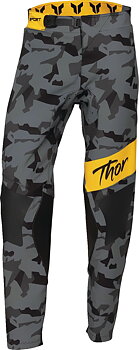 THOR Damen SPORTMODE Shadow Hose Schwarz/ Camo Grau/ Gelb
