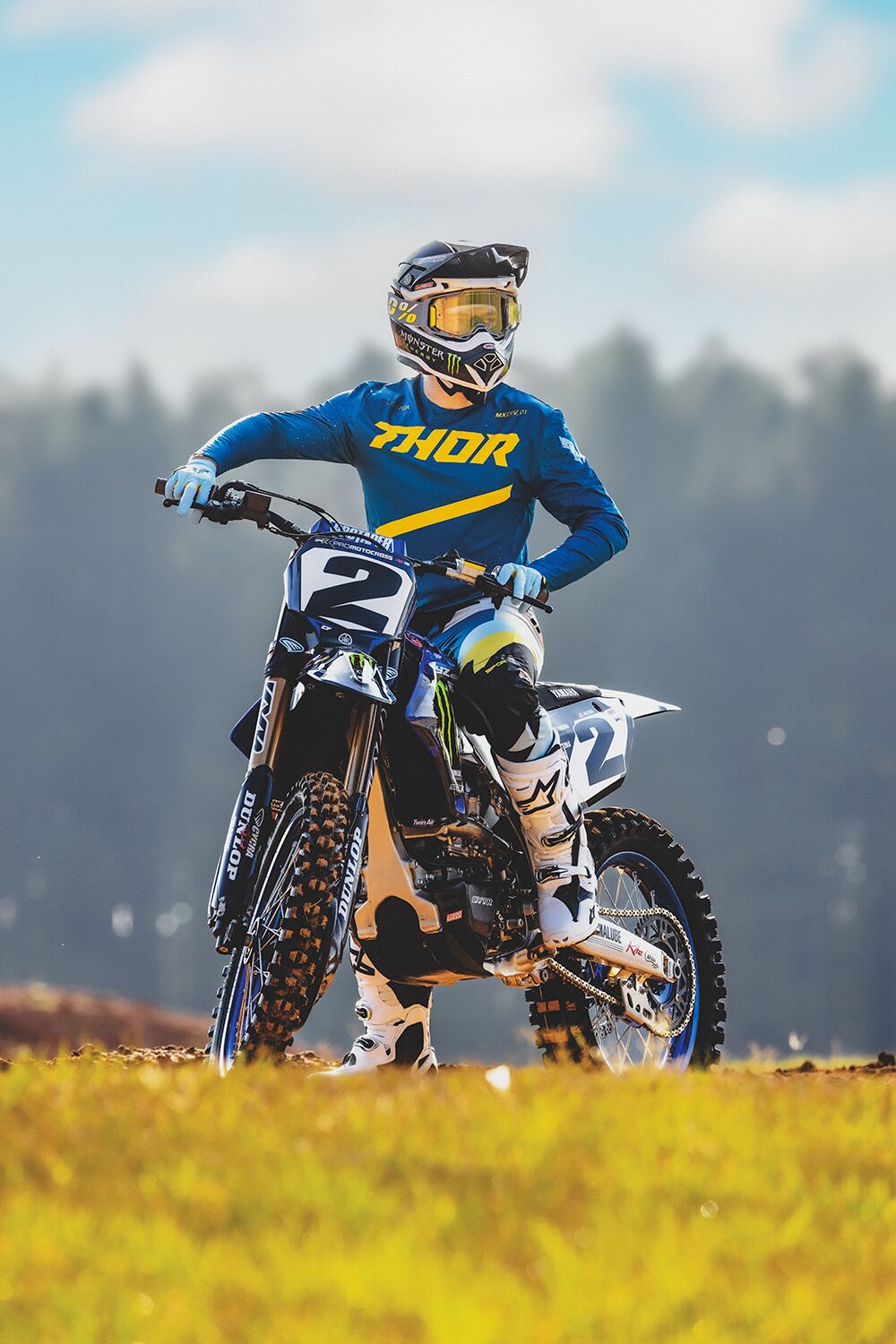THOR SPORTMODE Brave Crosstrøje Blå/ Gul - 2