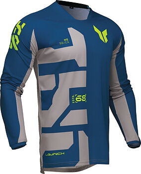 THOR LAUNCHMODE Forge Crossshirt Blau/ Hi-Vis Gelb/ Grau