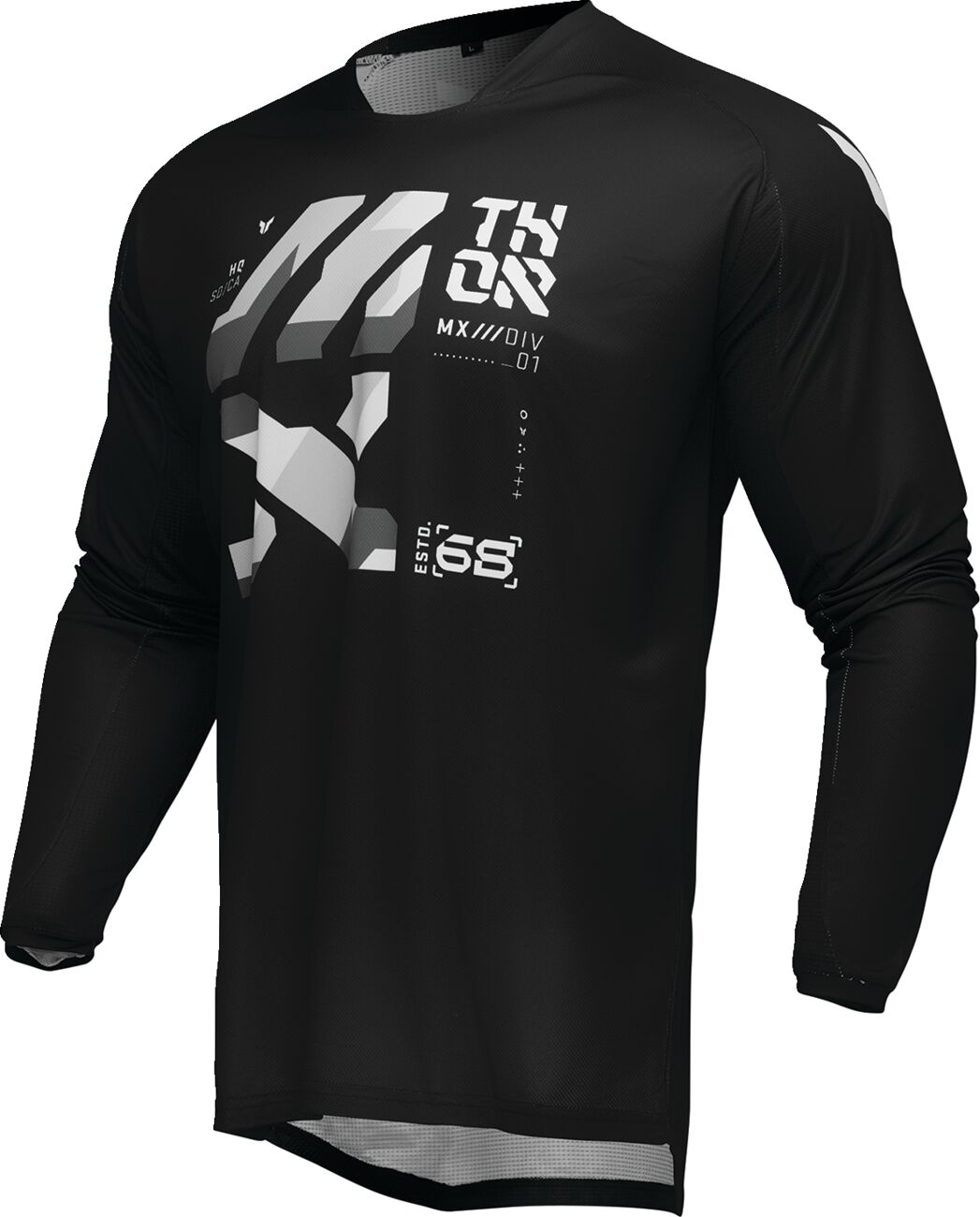 THOR LAUNCHMODE Brave Crosstrøje Sort/ Camo Grå/ Hvid