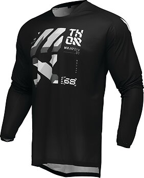 Maillot Cross LAUNCHMODE Brave THOR Noir/ Camo Gris/ Blanc