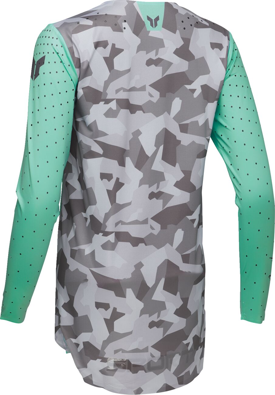 THOR Women's SPORTMODE Shadow Crosstrøje Camo Grå/ Grøn/ Teal - 3