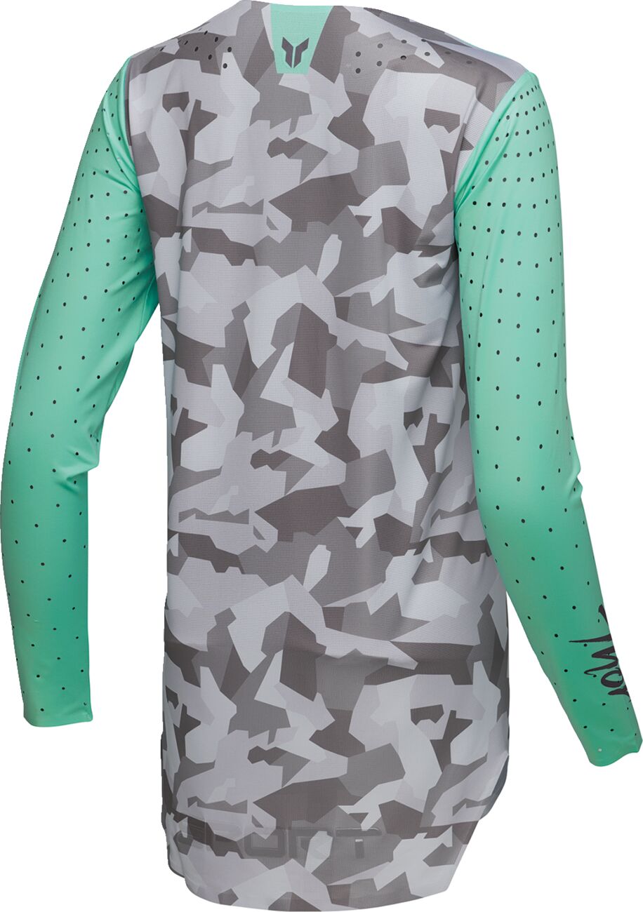 THOR Women's SPORTMODE Shadow Crosstrøje Camo Grå/ Grøn/ Teal - 5