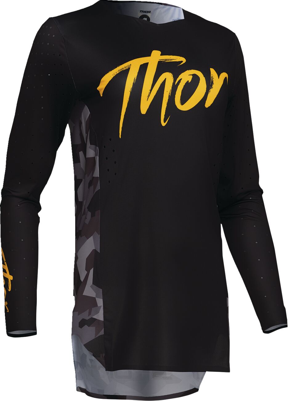 THOR Women's SPORTMODE Shadow Crosstrøje Sort/ Camo Grå/ Gul - 4