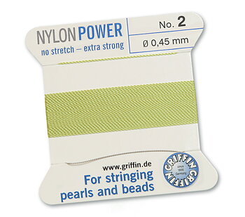 Light green 2, Nylonpower No. 2(~0,45 mm) 2m, 1pin ( Griffin jadegreen )