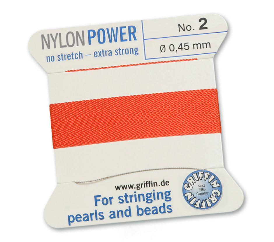 Korall 2, Nylonpower Nr.2 (~0,45 mm) 2m, 1nål