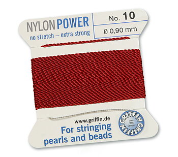 Dark red 10, Nylonpower No.10 (~0,90 mm) 2m, 1needle