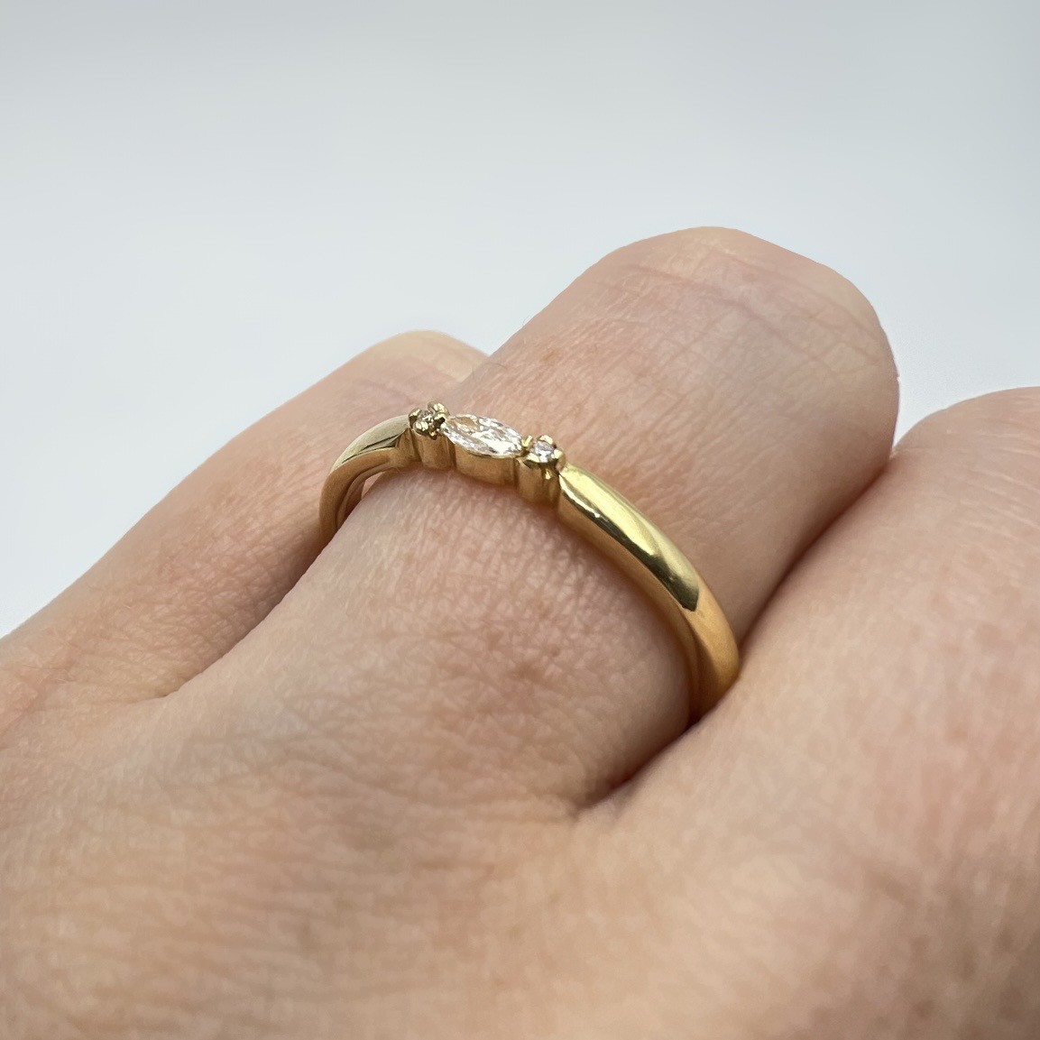 Ring Zoe handgjord diamanter guld 18 karat  - 3