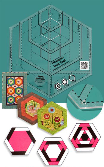 Hexagon Trim Tool (cut 2" to 8") - Creative Grids Non-Slip