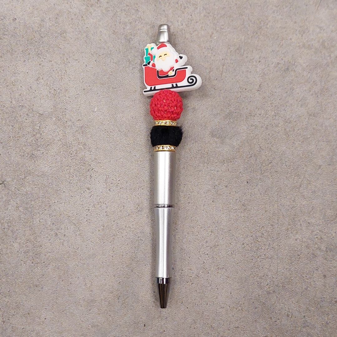 Pärlpenna - Jul - Tomte på Släde