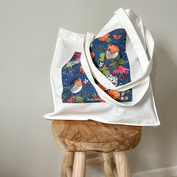 Tygkasse bomullscanvas, Robin rödhake