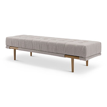 Bolly sittbänk grå bouclé