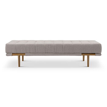 Bolly sittbänk grå bouclé