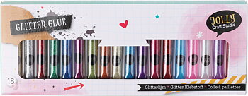 Glittergel 10ml 18st i set