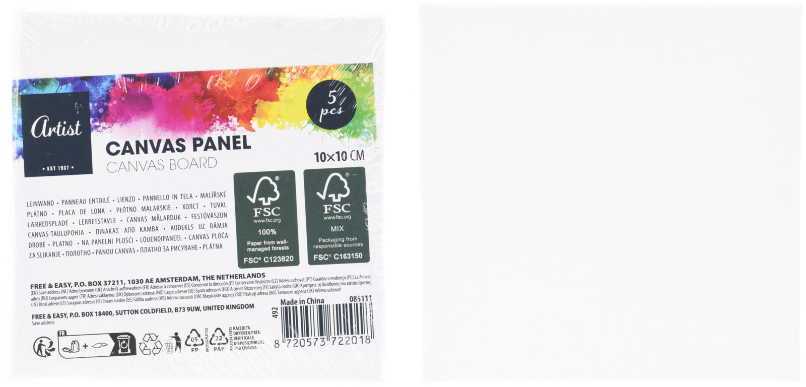 Canvas 10x10cm 5-pack - 2