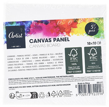 Canvas 10x10cm 5-pack