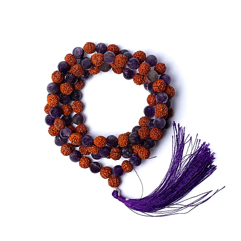 Mala rudraksha / ametist - 2
