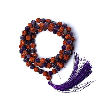 Mala rudraksha / ametist