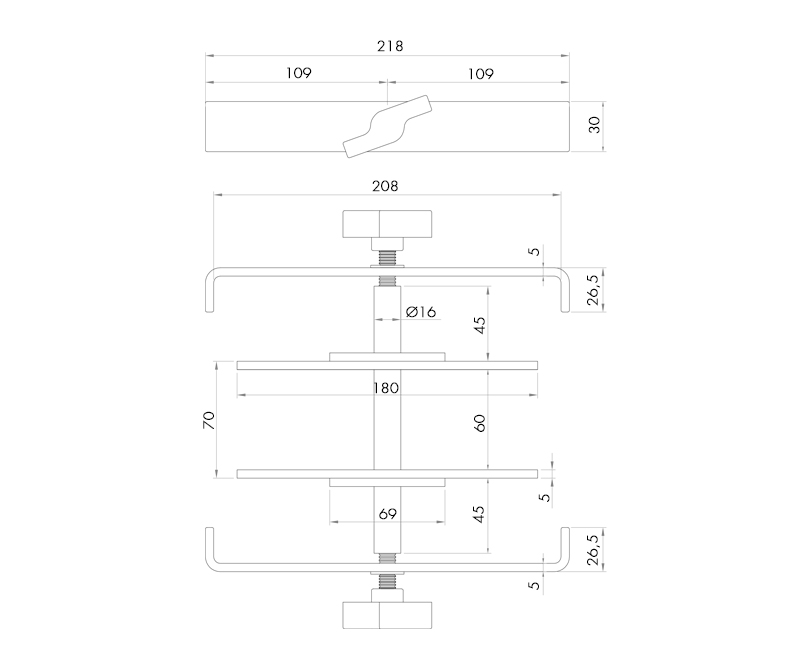4-benskoppling / 50 x 50 / 60 x 60 mm - 2