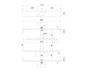 4-benskoppling / 50 x 50 / 60 x 60 mm
