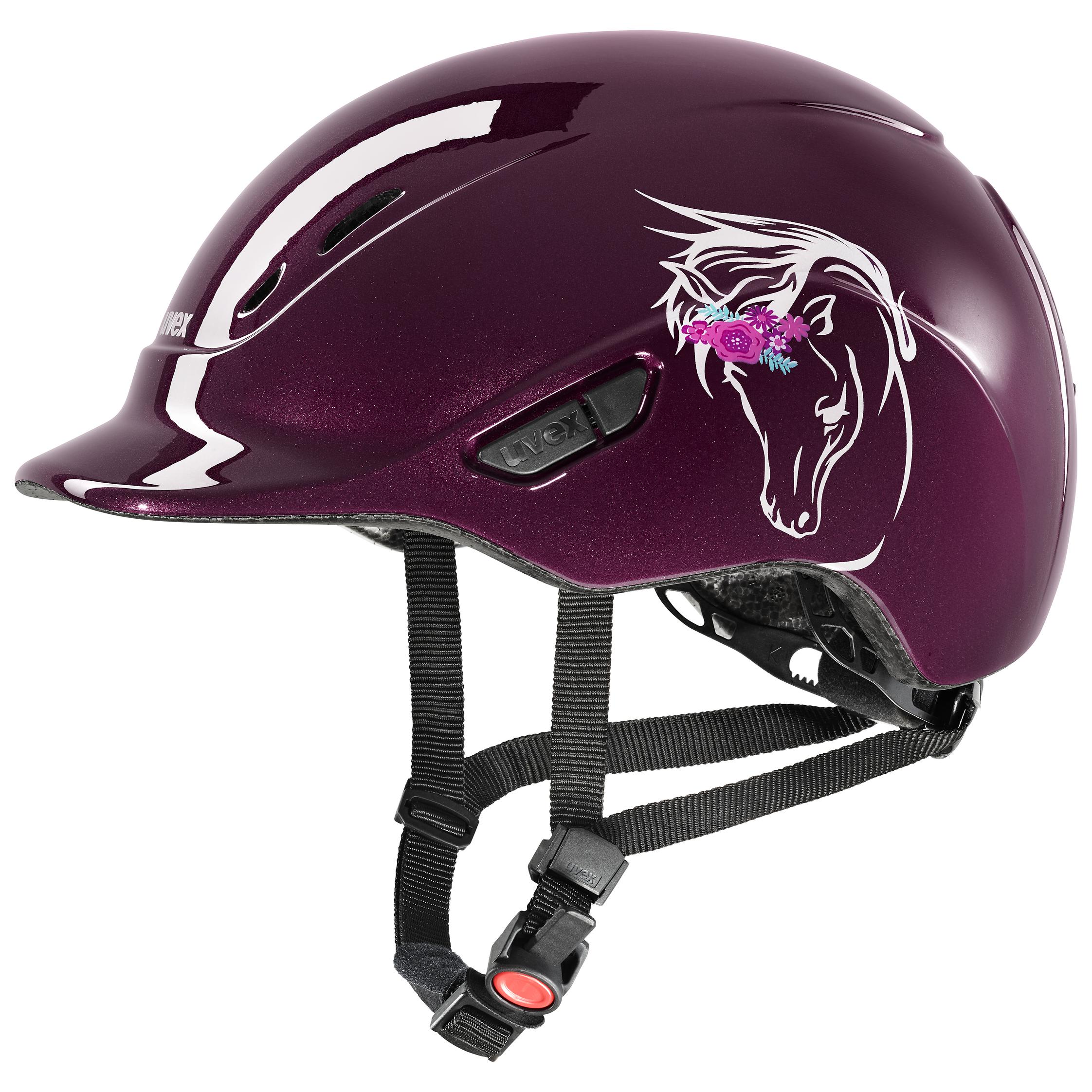 Ridhjälm Uvex Kidoxx - Flower Burgundy 