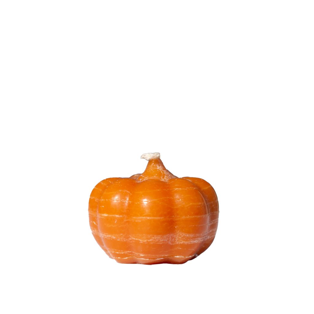Pumpkin candle mini rust orange