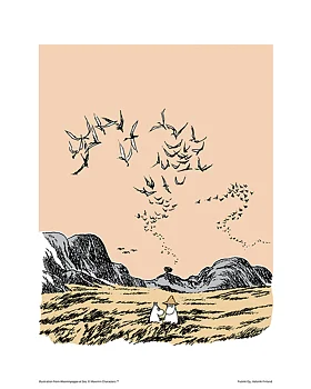 Moomin mini poster - Moomin and the birds